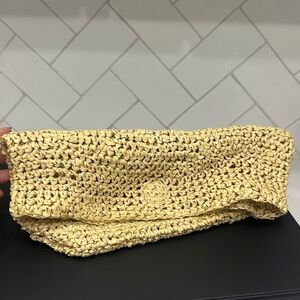 J. Crew Raffia Woven Clutch
